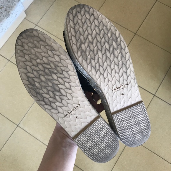 Vagabond Black Leather Platform Celeste Espadrille - Picture 12 of 12